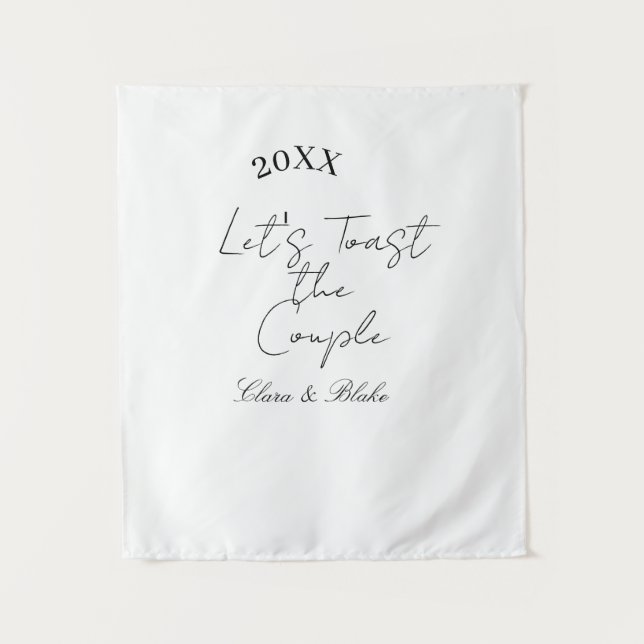 Tapete De Parede Vamos brindar ao noivado da festa de casamento do  (Frente)