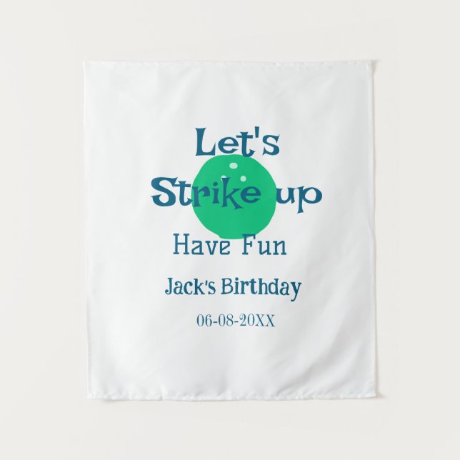 Tapete De Parede Vamos começar a diversão bola verde nome de aniver (Frente)