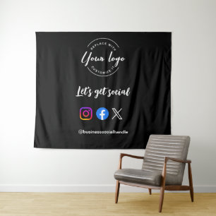 Tapete De Parede Vamos de logotipo personalizado Obter ícones de mí