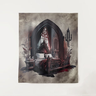 Tapete De Parede Vampy Boudoir   Suíte Gothic Red Victorian Bedroom