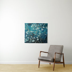 Tapete De Parede Van Gogh Almond Blossoms Dark Teal