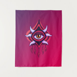 Tapete De Parede Vaporware Demon Eye - Gótico colorido