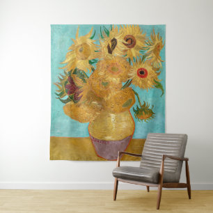 Tapete De Parede Vase com Doze Girassóis Van Gogh