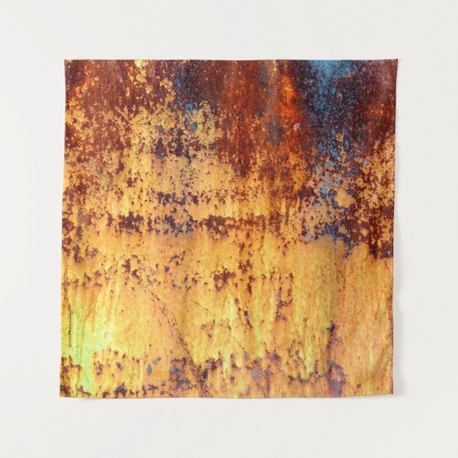 Tapete De Parede Velho fundo e textura de ferrugem metálica, metal (Frente)