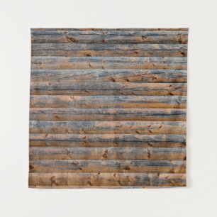 Tapete De Parede Velho muro de tábuas de madeira com fendas. Feixe 