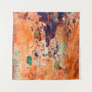 Tapete De Parede Velho papel de parede floral resmungado com vinhet