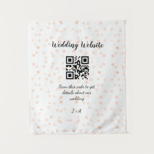 Tapete De Parede Ver detalhes do site do casamento código QR laranj