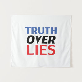 Tapete De Parede "Verdade sobre Mentiras" Azul Vermelho Branco Pret