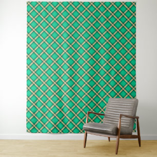 Tapete De Parede Verde bege, padrão de xadrez