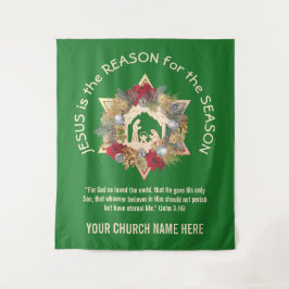 Tapete De Parede Verde JESUS É O MOTIVO Natal