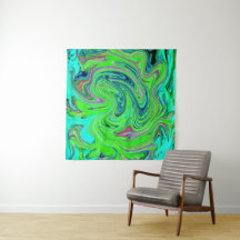 Verde limão e Abstrato azul esmerilado