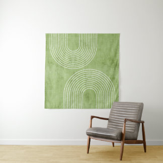 Tapete De Parede Verde limão Linen Minimalista