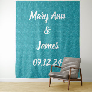 Tapete De Parede Verde-Planta Personalizada de Casamento