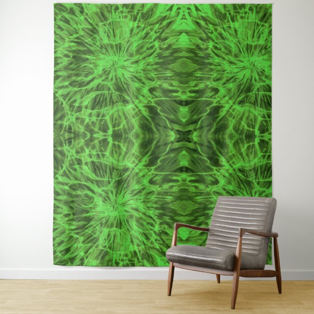 TAPETE DE PAREDE VERDE TIE DYE (In Situ)