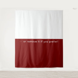 Tapete De Parede Vermelho Intenso e Branco Clássico Elegante