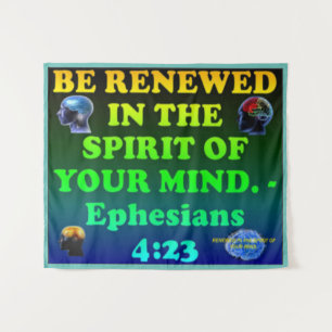 Tapete De Parede Verso Bíblia dos Ephesianos 4:23.