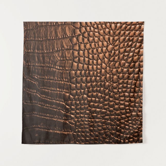 Tapete De Parede Vestido: textura de couro crocodilo. (Frente)