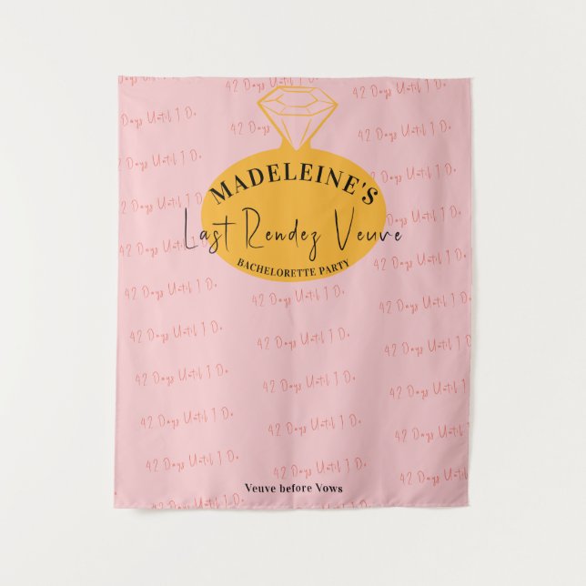 Tapete De Parede Veuve Antes de Vows Bachelorette Photobooth (Frente)