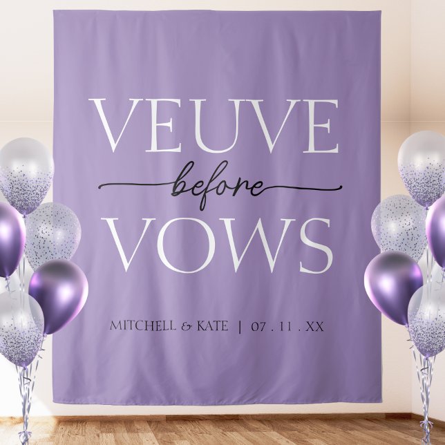 Tapete De Parede Veuve Antes de Vows Lavanda Chá de panela Roxo (Veuve Before Vows Lavender Purple Bridal Shower Tapestry
)