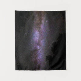 Tapete De Parede Via láctea com silhueta de árvores