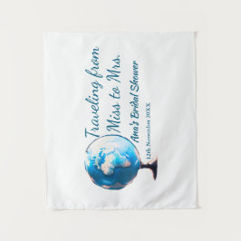 Tapete De Parede Viagem chá de panela adicione nome data miss à Sra