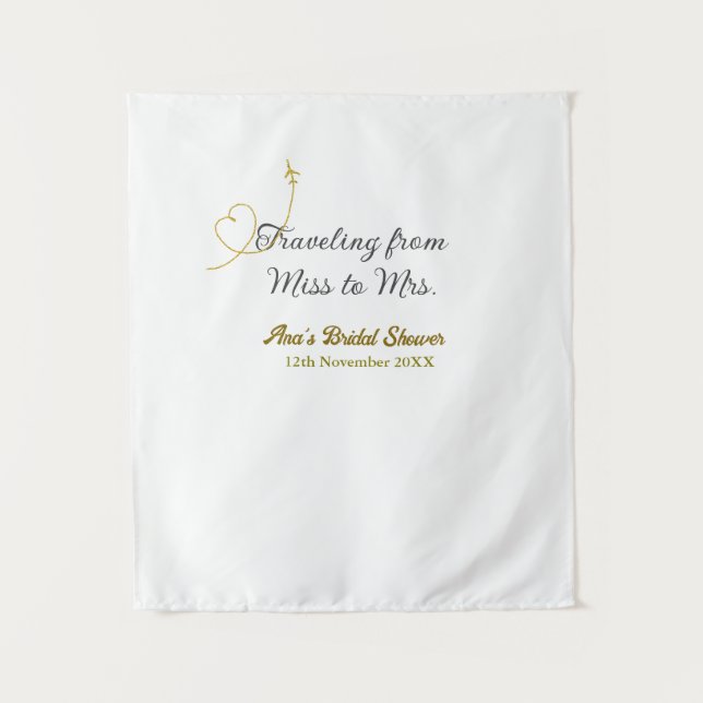 Tapete De Parede Viagem de Miss para Mrs chá de lingerie adicionar  (Frente)