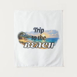 Tapete De Parede Viagem para a Praia Fuga do Pôr do Sol Tropical De