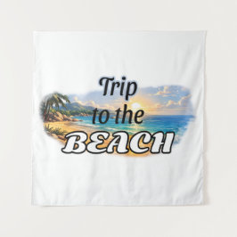 Tapete De Parede Viagem para a Praia Fuga do Pôr do Sol Tropical De