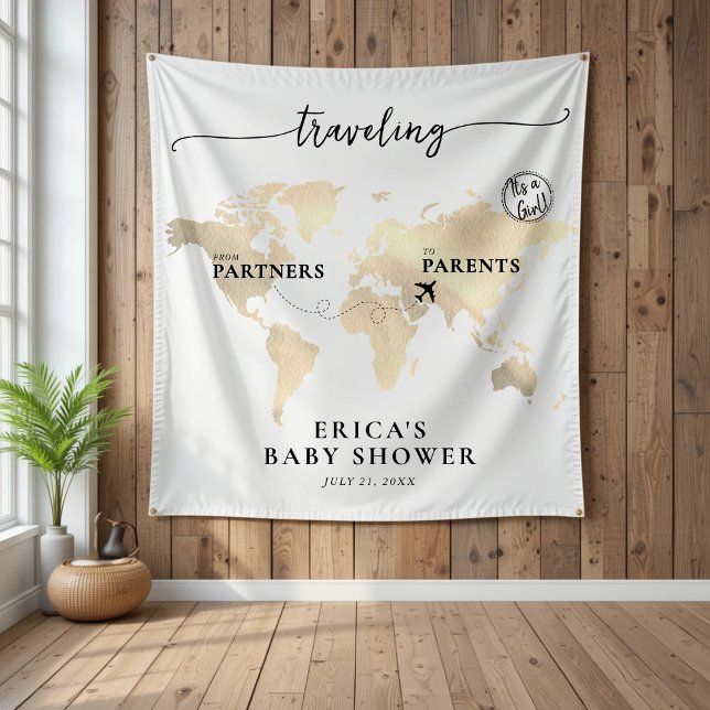 Tapete De Parede Viajando de Parceiros para Dourado Mapa de Pais (Traveling from Parners to Parents Gold Map Tapestry
)