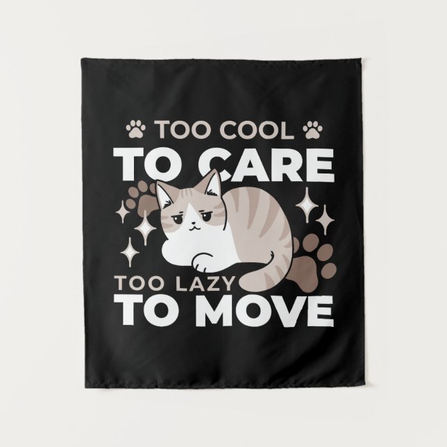 Tapete De Parede Vibes relaxadas e preguiçosas para Design de gatin (Frente)