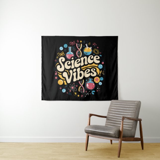 Tapete De Parede Vibrações Científicas Groovy Primeiro Dia de Volta (In Situ (Horizontal))