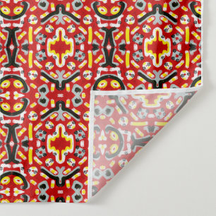 Tapete De Parede Vibrant Tribal Fusion Geometric Symmetry Pattern