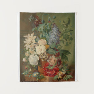 Tapete De Parede Vida Contínua com Flores num Terracotta Vase
