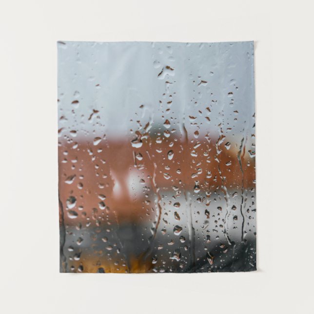 Tapete De Parede Vidro com gotas de chuva (Frente)