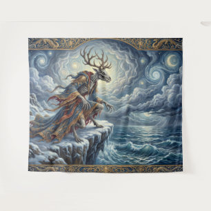 Tapete De Parede Vigia do Wendigo Sobre Mares Estrelados