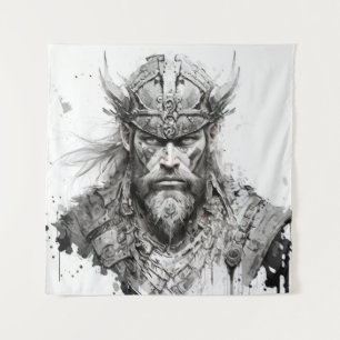 Tapete De Parede Viking Warrior Portrait Painting Historicamente Du