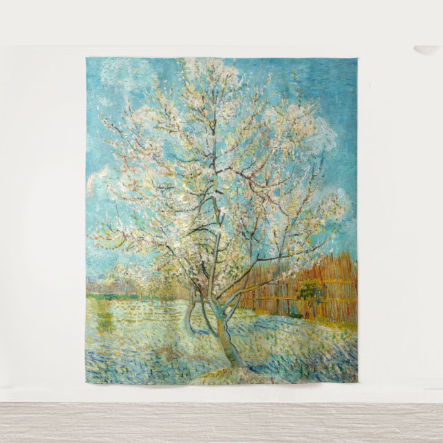 Tapete De Parede Vincent van Gogh - Árvore Pêssega Rosa em Flor (Frente)