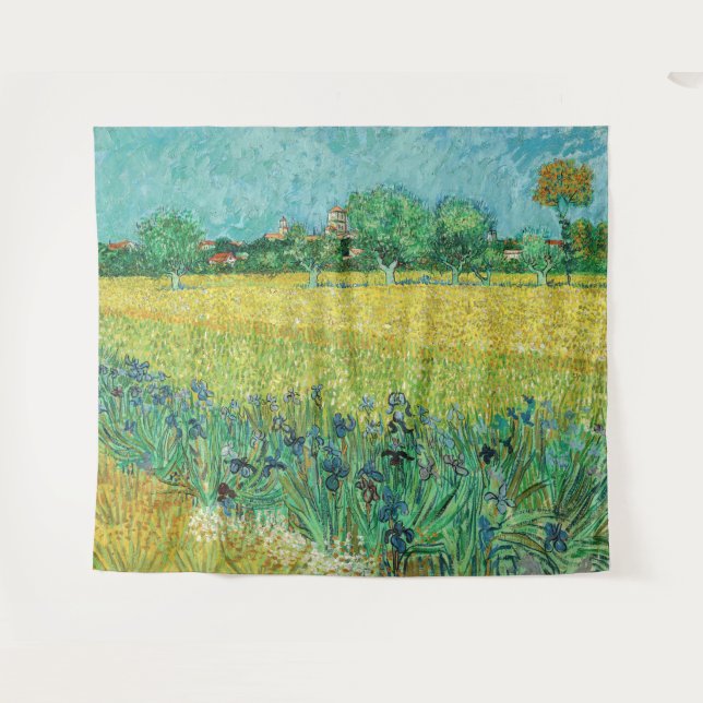 Tapete De Parede Vincent van Gogh - Campo com irlandeses perto de A (Frente (Horizontal))