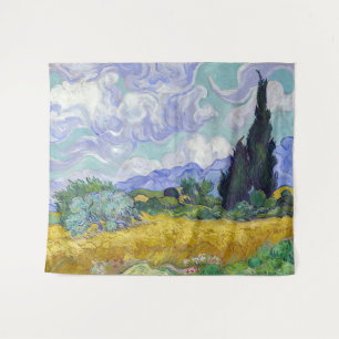 Tapete De Parede Vincent Van Gogh - Campo de Trigo com Ciprestes