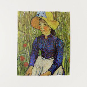 Tapete De Parede Vincent van Gogh - Camponesa com Chapéu de Palha