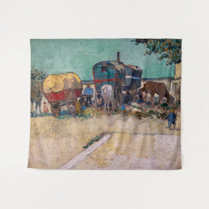 Tapete De Parede Vincent van Gogh - Caravanas, Acampamento Cigano p