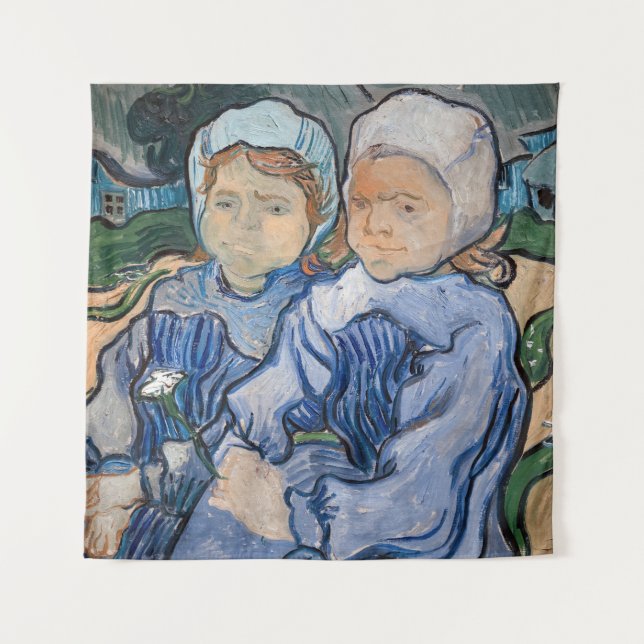 Tapete De Parede Vincent van Gogh - Duas Meninas (Frente)