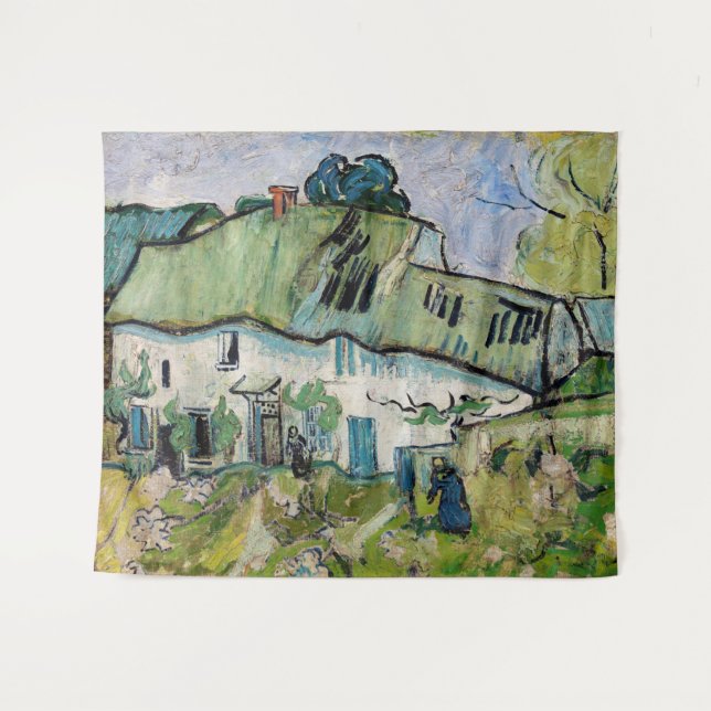 Tapete De Parede Vincent van Gogh - Farmhouse com Dois Números (Frente (Horizontal))