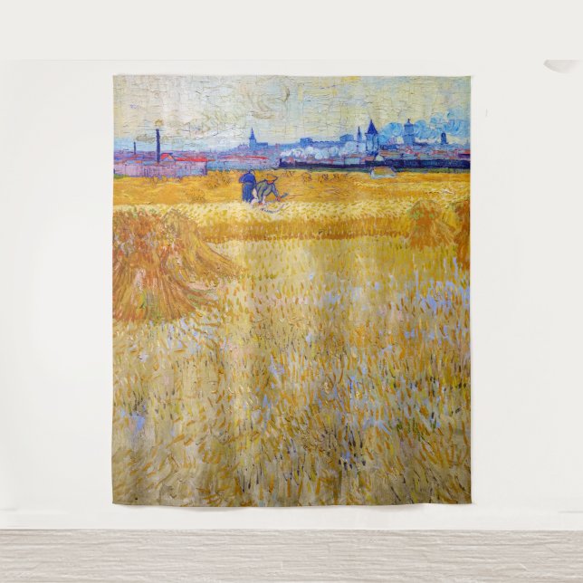 Tapete De Parede Vincent van Gogh - Os Harvesters (Frente)