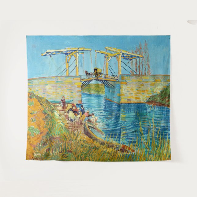 Tapete De Parede Vincent van Gogh - Ponte Langlois em Arles #1 (Frente (Horizontal))