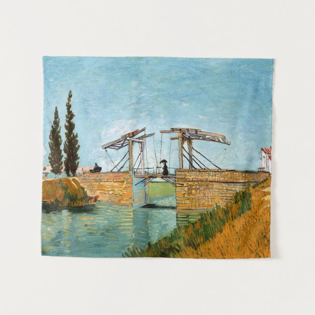 Tapete De Parede Vincent van Gogh - Ponte Langlois em Arles #3 (Frente (Horizontal))