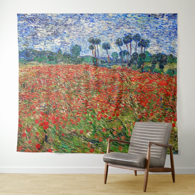 Tapete De Parede Vincent van Gogh - Poppy Field (In Situ (Horizontal))