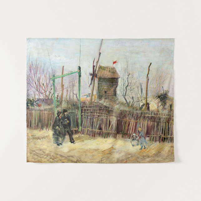 Tapete De Parede Vincent van Gogh - Street Scene em Montmartre (Frente (Horizontal))