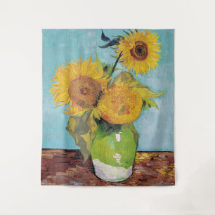 Tapete De Parede Vincent Van Gogh - Três Girassóis num Vaso