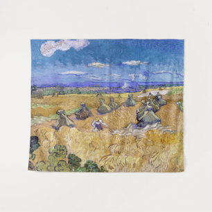 Tapete De Parede Vincent van Gogh - Wheat Stacks with Reapers